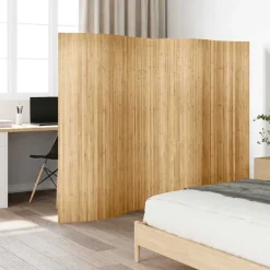 vidaXL Raumteiler Bambus Breite 250 cm Höhe 165 cm Natur