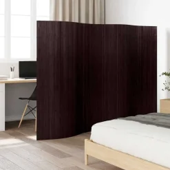 vidaXL Raumteiler Bambus Dunkelbraun Breite 250 cm Höhe 165 cm