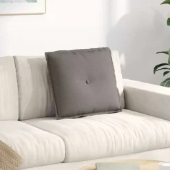vidaXL Rückenkissen Taupe 50 x 19 x 45 cm Stoff