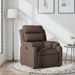 vidaXL Relaxsessel Dunkelbraun Stoff