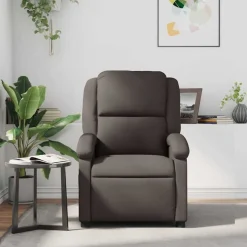 vidaXL Relaxsessel Dunkelbraun Echtleder