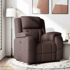 vidaXL Relaxsessel Dunkelbraun Stoff