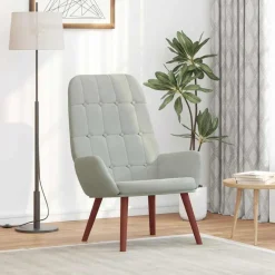 vidaXL Relaxsessel Hellgrau Samt