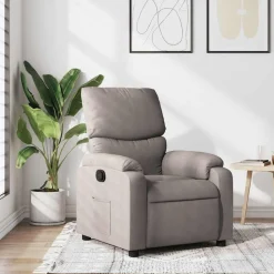 vidaXL Relaxsessel Taupe Stoff