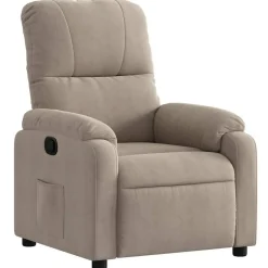 vidaXL Relaxsessel Taupe Mikrofasergewebe