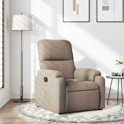 vidaXL Relaxsessel Taupe Mikrofasergewebe