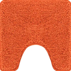 vidaXL Rutschfeste Badematte mit Toilettenausschnitt Orange 50 x 50 cm