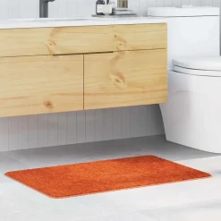 vidaXL Rutschfeste Badmatte Orange 60 x 90 cm PP