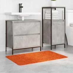 vidaXL Rutschfeste Badmatte Orange 60 x 90 cm PP