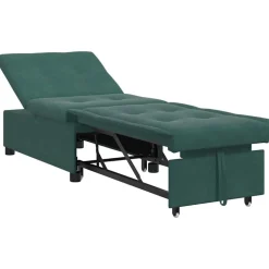 vidaXL Schlafsofa Dunkelgrün 194 x 67 x 82 cm Samt