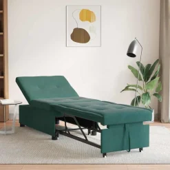 vidaXL Schlafsofa Dunkelgrün 194 x 67 x 82 cm Samt