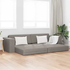 vidaXL Schlafsofa Taupe 245 x 78 x 77 cm Stoff