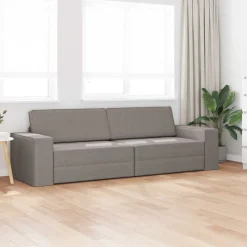 vidaXL Schlafsofa Taupe 245 x 78 x 77 cm Stoff