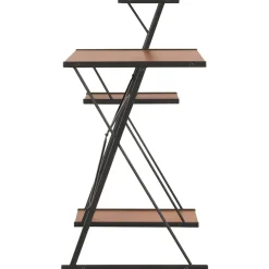 vidaXL Schreibtisch mit Regal Schwarz und Braun 116×50×93 cm