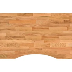 vidaXL Schreibtischplatte Hellbraun 80x50x2,5 cm Massivholz Eiche