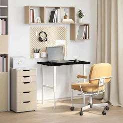 vidaXL Schreibtischplatte Dunkelbraun 80x50x2,5 cm Massivholz Eiche