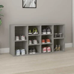 vidaXL Schuhbank Grau Sonoma 103x30x55 cm Holzwerkstoff