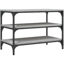 vidaXL Schuhbank Grau Sonoma 70x38,5x49 cm Holzwerkstoff