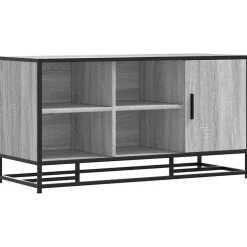 vidaXL Schuhbank Grau Sonoma 100x40x53,5 cm Holzwerkstoff und Metall