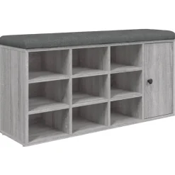 vidaXL Schuhbank Grau Sonoma 102x32x50 cm Holzwerkstoff