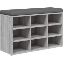 vidaXL Schuhbank Grau Sonoma 82x32x50 cm Holzwerkstoff