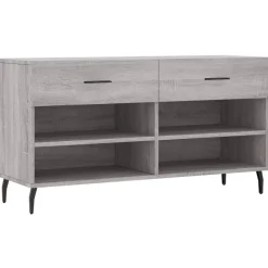 vidaXL Schuhbank Grau Sonoma 102x35x55 cm Holzwerkstoff