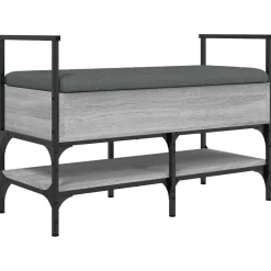 vidaXL Schuhbank Grau Sonoma 85,5x42x57,5 cm Holzwerkstoff