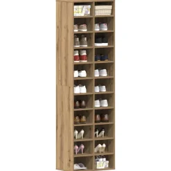 vidaXL Schuhschrank Artisan-Eiche 54x34x183 cm Holzwerkstoff