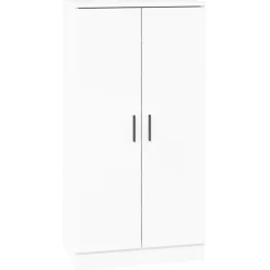 vidaXL Schuhschrank Hochglanz-Weiß 55x35x108 cm Holzwerkstoff
