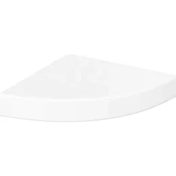 vidaXL Schwebendes Eckregal Hochglanz-Weiß 25x25x3,8 cm MDF