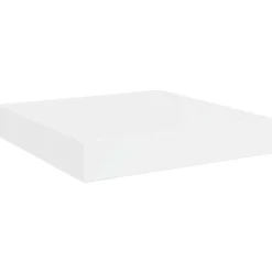 vidaXL Schweberegal Hochglanz-Weiß 23x23,5x3,8 cm MDF