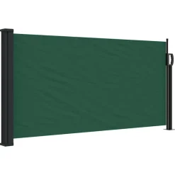 vidaXL Seitenmarkise Ausziehbar Dunkelgrün 100x300 cm