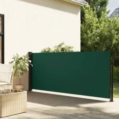 vidaXL Seitenmarkise Ausziehbar Dunkelgrün 100x300 cm