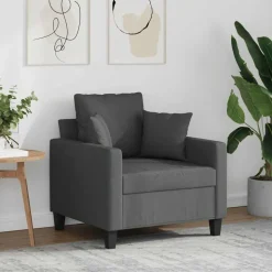 vidaXL Sessel Dunkelgrau 60 cm Stoff