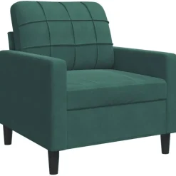 vidaXL Sessel Dunkelgrün 60 cm Samt