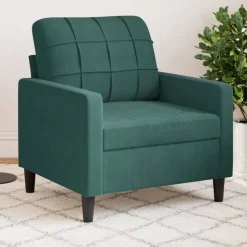 vidaXL Sessel Dunkelgrün 60 cm Samt