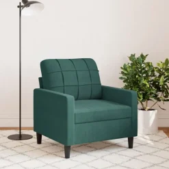 vidaXL Sessel Dunkelgrün 60 cm Samt