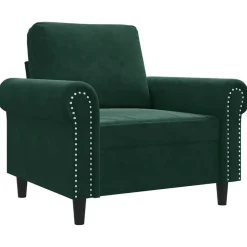 vidaXL Sessel Dunkelgrün 60 cm Samt