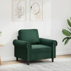 vidaXL Sessel Dunkelgrün 60 cm Samt
