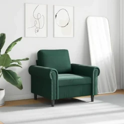 vidaXL Sessel Dunkelgrün 60 cm Samt