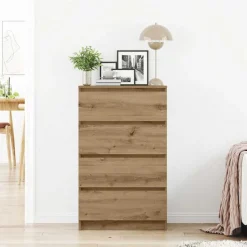 vidaXL Sideboard Artisan-Eiche 60x35x98,5 cm Holzwerkstoff