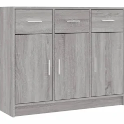 vidaXL Sideboard Grau Sonoma 91x28x75 cm Holzwerkstoff