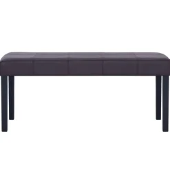 vidaXL Sitzbank 106 cm Braun Kunstleder