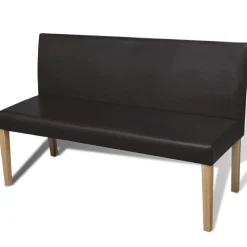 vidaXL Sitzbank 139,5 cm Dunkelbraun Kunstleder