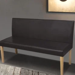 vidaXL Sitzbank 139,5 cm Dunkelbraun Kunstleder