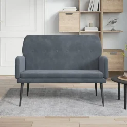 vidaXL Sitzbank Dunkelgrau 108x79x79 cm Samt