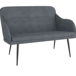 vidaXL Sitzbank Dunkelgrau 110x76x80 cm Samt