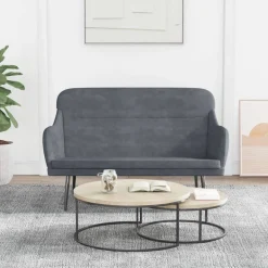 vidaXL Sitzbank Dunkelgrau 110x76x80 cm Samt