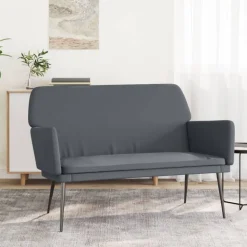 vidaXL Sitzbank Dunkelgrau 108x79x79 cm Samt