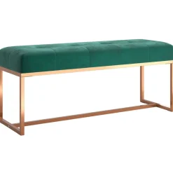 vidaXL Sitzbank Dunkelgrün 110x36x45 cm Samt